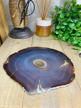 Load image into Gallery viewer, Large polished Natural Agate slice - cheese board, serving platter or display piece