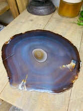 Load image into Gallery viewer, Large polished Natural Agate slice - cheese board, serving platter or display piece