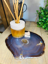 Load image into Gallery viewer, Large polished Natural Agate slice - cheese board, serving platter or display piece