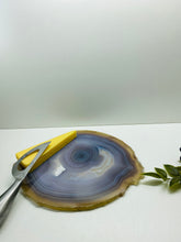 Load image into Gallery viewer, Large polished Natural Agate slice - cheese board, serving platter or display piece
