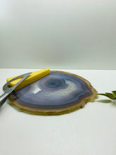 Load image into Gallery viewer, Large polished Natural Agate slice - cheese board, serving platter or display piece