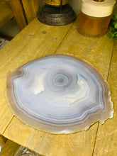 Load image into Gallery viewer, Large polished Natural Agate slice - cheese board, serving platter or display piece