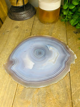 Load image into Gallery viewer, Large polished Natural Agate slice - cheese board, serving platter or display piece