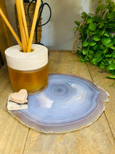 Load image into Gallery viewer, Large polished Natural Agate slice - cheese board, serving platter or display piece