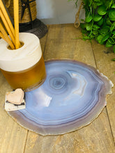 Load image into Gallery viewer, Large polished Natural Agate slice - cheese board, serving platter or display piece