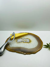 Load image into Gallery viewer, Large polished Natural Agate slice - cheese board, serving platter or display piece
