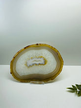 Load image into Gallery viewer, Large polished Natural Agate slice - cheese board, serving platter or display piece