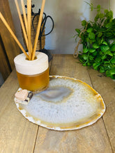 Load image into Gallery viewer, Large polished Natural Agate slice - cheese board, serving platter or display piece