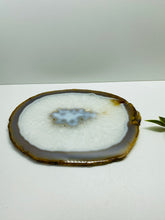 Load image into Gallery viewer, Large polished Natural Agate slice - cheese board, serving platter or display piece