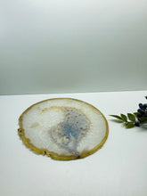 Load image into Gallery viewer, Large polished Natural Agate slice - cheese board, serving platter or display piece