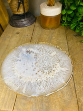 Load image into Gallery viewer, Large polished Natural Agate slice - cheese board, serving platter or display piece