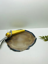 Load image into Gallery viewer, Large polished Natural Agate slice - cheese board, serving platter or display piece