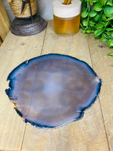 Load image into Gallery viewer, Large polished Natural Agate slice - cheese board, serving platter or display piece