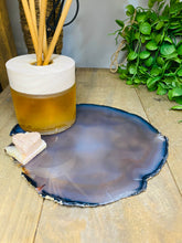 Load image into Gallery viewer, Large polished Natural Agate slice - cheese board, serving platter or display piece
