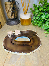 Load image into Gallery viewer, Large polished Natural Agate slice - cheese board, serving platter or display piece