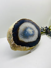 Load image into Gallery viewer, Large thick polished Natural Agate slice - cheese board, serving platter or display piece