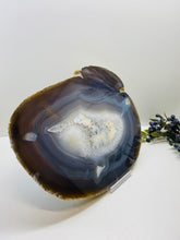 Load image into Gallery viewer, Large thick polished Natural Agate slice - cheese board, serving platter or display piece