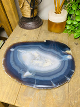 Load image into Gallery viewer, Large thick polished Natural Agate slice - cheese board, serving platter or display piece