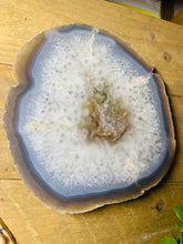 Load image into Gallery viewer, Large thick polished Natural Agate slice - cheese board, serving platter or display piece