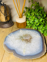 Load image into Gallery viewer, Large thick polished Natural Agate slice - cheese board, serving platter or display piece