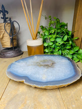 Load image into Gallery viewer, Large thick polished Natural Agate slice - cheese board, serving platter or display piece