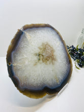 Load image into Gallery viewer, Large thick polished Natural Agate slice - cheese board, serving platter or display piece
