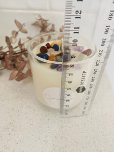 Medium Mixed tumbled stones natural soy Candle - Medium size (180g)