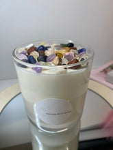 Load image into Gallery viewer, Large mixed Tumbled stone natural soy Candle - Large candle size (285g)