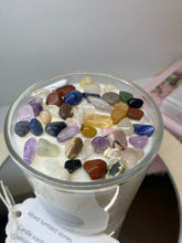 Load image into Gallery viewer, Large mixed Tumbled stone natural soy Candle - Large candle size (285g)
