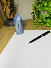 Load image into Gallery viewer, Natural Agate Druze tower - natural stone paper weight - home decor or unique office display
