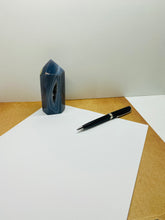 Load image into Gallery viewer, Natural Agate Druze tower - natural stone paper weight - home decor or unique office display