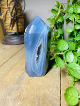Load image into Gallery viewer, Natural Agate Druze tower - natural stone paper weight - home decor or unique office display