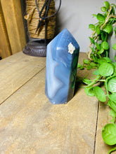 Load image into Gallery viewer, Natural Agate Druze tower - natural stone paper weight - home decor or unique office display