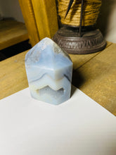 Load image into Gallery viewer, Natural Agate Druze tower - natural stone paper weight - home decor or unique office display