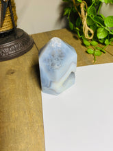 Load image into Gallery viewer, Natural Agate Druze tower - natural stone paper weight - home decor or unique office display