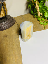 Load image into Gallery viewer, Natural Agate Druze tower - natural stone paper weight - home decor or unique office display