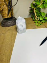 Load image into Gallery viewer, Natural Agate Druze tower - natural stone paper weight - home decor or unique office display