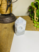 Load image into Gallery viewer, Natural Agate Druze tower - natural stone paper weight - home decor or unique office display