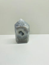 Load image into Gallery viewer, Natural Agate Druze tower - natural stone paper weight - home decor or unique office display
