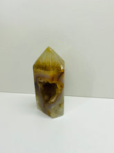 Load image into Gallery viewer, Natural Agate Druze tower - natural stone paper weight - home decor or unique office display