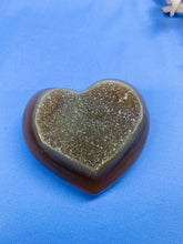 Load image into Gallery viewer, Natural Agate Geode heart with Quartz crystals inside