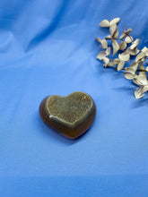 Load image into Gallery viewer, Natural Agate Geode heart with Quartz crystals inside