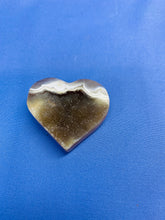Load image into Gallery viewer, Natural Agate Geode heart with Quartz crystals inside