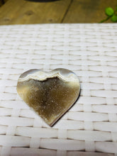 Load image into Gallery viewer, Natural Agate Geode heart with Quartz crystals inside