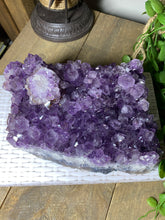 Load image into Gallery viewer, Amethyst Crystal on display stand - large piece with removable display stand
