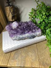 Load image into Gallery viewer, Amethyst Crystal on display stand - large piece with removable display stand