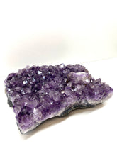 Load image into Gallery viewer, Amethyst Crystal on display stand - large piece with removable display stand