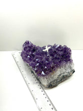 Load image into Gallery viewer, Amethyst Crystal on display stand - large piece with removable display stand