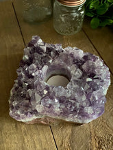Load image into Gallery viewer, Amethyst Crystal Candle Holder
