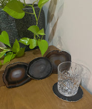 Load image into Gallery viewer, Natural polished Agate Slice drink coasters - Set of 4 14
